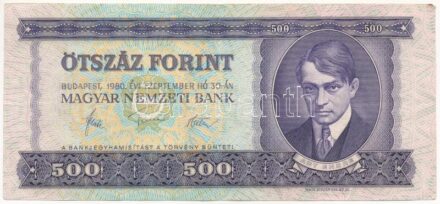 1980. 500Ft T:III apró sarokhiány Adamo F42