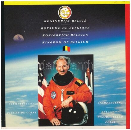 Belgium 1992. 50c - 50Fr (10xklf, 5x vallon, 5x flamand) forgalmi sor + 'Dirk Frimout - Atlas I' emlékveret szettben, karton dísztokban T:1 kis patina Belgium 1992. 50 Centimes - 50 Francs (10xdiff, 5x walloon, 5x flemish) coin set + 'Dirk