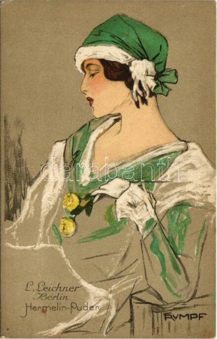 L. Leichner Hermelin Puder, Berlin / Német púder reklám / German powder advertisement s: F. Rumpf