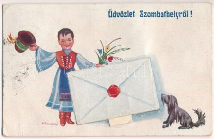Szombathely. Magyar népviseletes leporello s: Klaudinyi (EK)