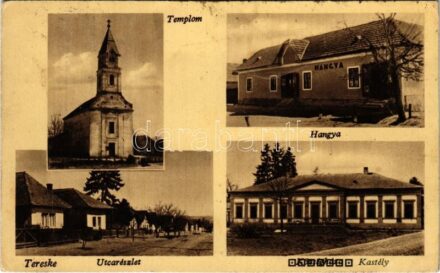Tereske, templom, utca, kastély, Hangya üzlete és saját kiadása