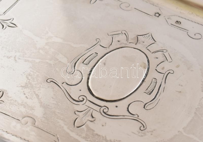 Ezüst (Ag) Tálcácska, jelzett, 17x12,5cm, nettó: 134g - Image 2