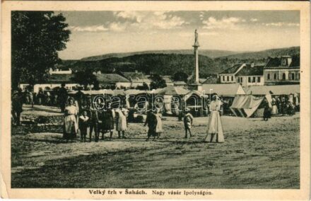1939 Ipolyság, Sahy; Velky trh / Nagy vásár, piac / market (EK)