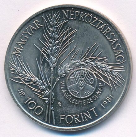 1981. 100Ft Ni 'FAO I. - Világélelmezési nap' T:BU Adamo EM66