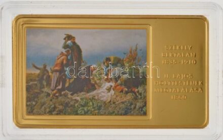 2014. 'A magyar festészet remekművei / Székely Bertalan 1835-1910. - II. Lajos holttestének megtalálása 1860.' aranyozott, multicolor Cu emlékérem (35x60mm) T:PP