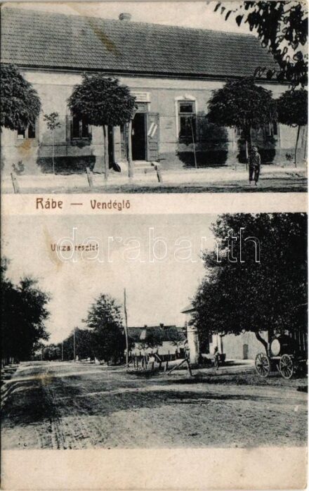 Rábé, Rabe (Törökkanizsa, Novi Knezevac); Vendéglő, utca részlet / restaurant, inn, street view (fl)