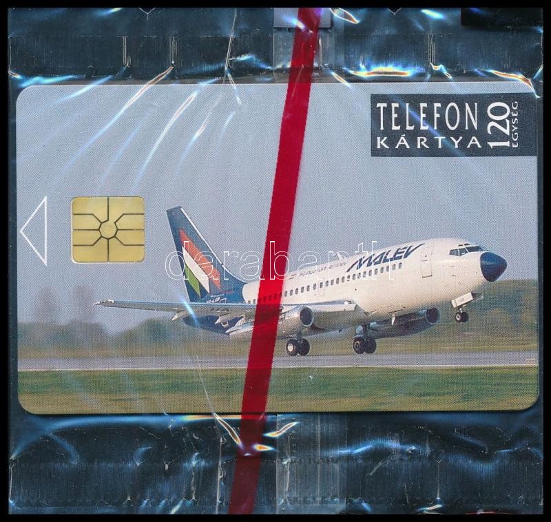 1992 MALÉV telefonkártya, használatlan, bontatlan csomagolásba