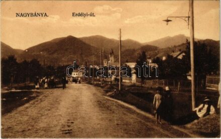 Nagybánya, Baia Mare; Erdélyi út. Kovács Gyula kiadása / street view (EK)