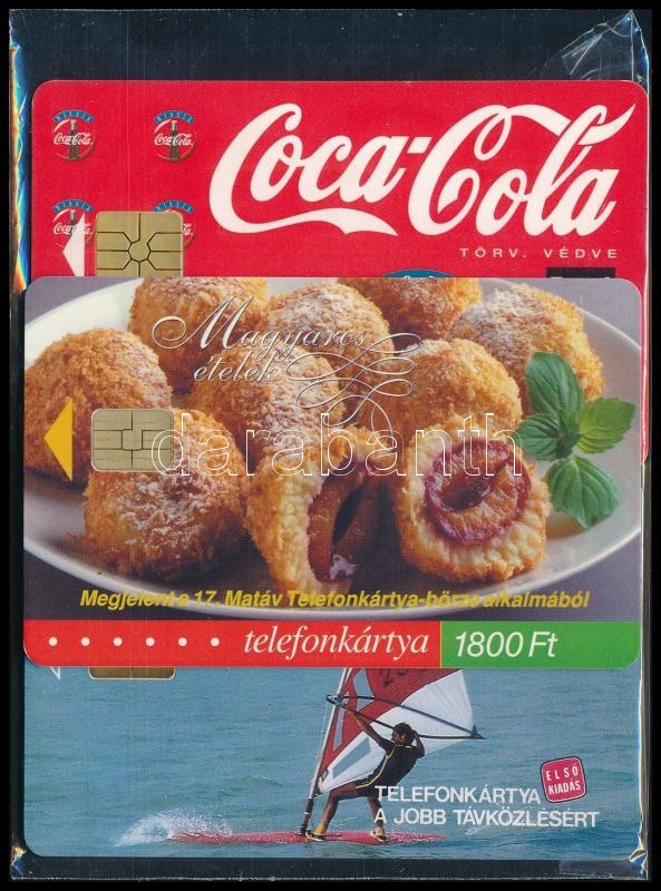 1991-2002 MATÁV 4 db klf telefonkártya benne az első és az 5. + a 2000 példányos szilvásgombóc, jó állapotban