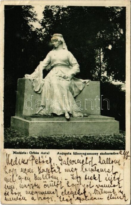 Budapest XIII. Margitsziget, József főherceg vezérezredes hadikiállítása, Orbán Antal 'Auguszta főhercegasszony' szobra (EK)