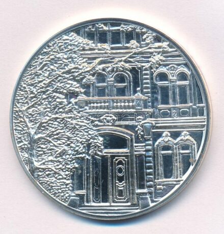 1999. 'BM Központi Kórház és Intézményei - 50. évforduló emlékére' ezüstözött fém emlékérem kapszulában (42,5mm) T:PP patina
