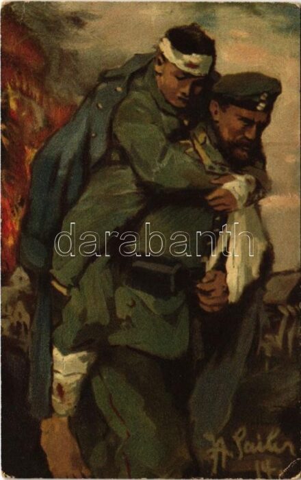 Künstler Postkarten herausgegeben vom Central Komitee der Deutschen Vereine vom Roten Kreuz. litho