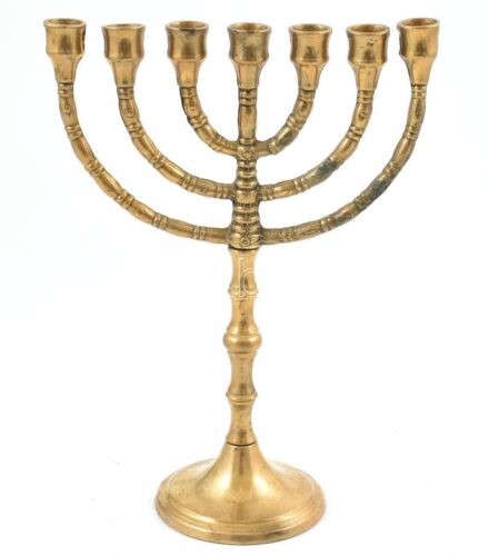 Bronz menóra, m: 24 cm