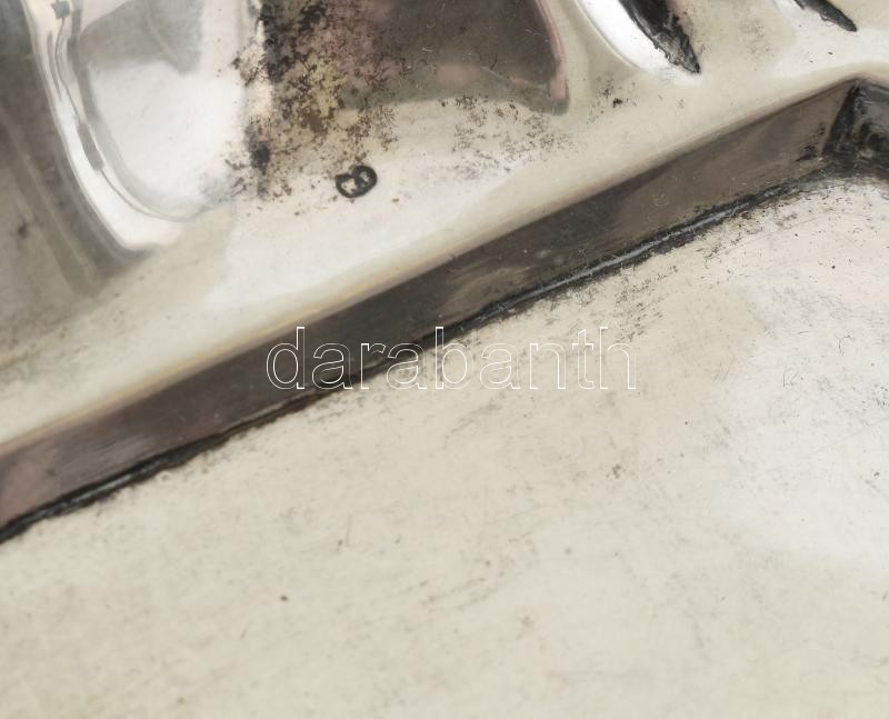 Ezüst (Ag) tálca, jelzett, 45x22cm, nettó: 654g - Image 4