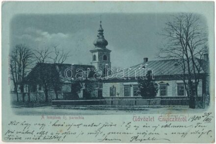 1900 Enyicke, Abaúj-Enyiczke, Haniska (pri Kosiciach); templom és parókia. Nyulászi Béla / church and parish (EK)