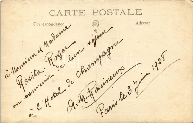 1928 Paris, Hotel de Champagne. photo (EK) - Image 2