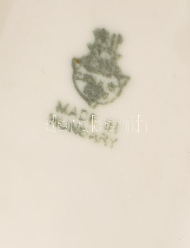 Zsolnay porcelán gólya pár. Fehér mázas, jelzett., sérült (csőr hiányos). 33 cm - Image 3