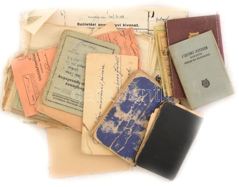 Réti Jolán színésznő okmány hagyatéka igazolványok színészi szerződések egyéb plusz nagy méretű keretezett fotója dekoratív keretben. 45x60 cm - Image 2