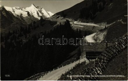 1936 Glocknerstrasse mit Grossglockner, Großglockner. Aufnahme mit Zeiss-Objektiv