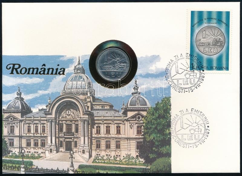 Románia 1966. 1L felbélyegzett borítékban, bélyegzéssel, német nyelvű leírással T:1 Romania 1966. 1 Leu in envelope with stamp and cancellation, with German description C:UNC