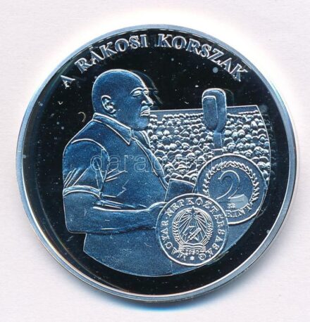 DN 'A magyar pénz krónikája - A Rákosi korszak' Ag emlékérem (20g/0.999/38,61mm) T:PP