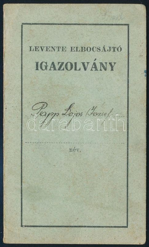 1940 Levente igazolvány
