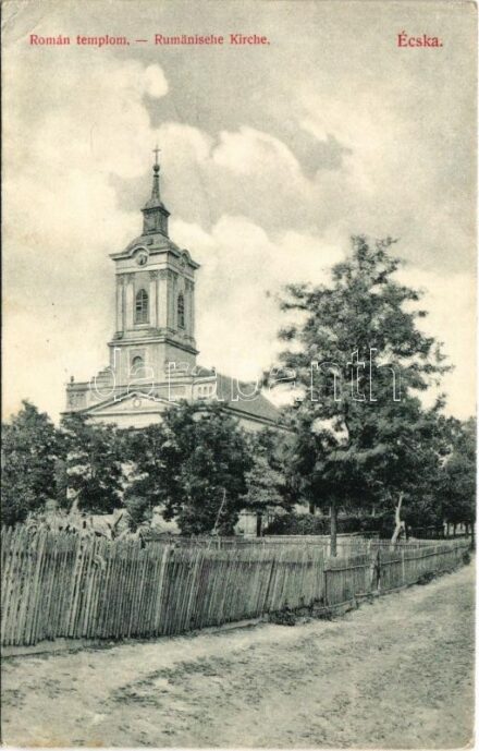 1916 Écska, Ecka; Román templom. Holländer Samu kiadása / Romanian church (EK)