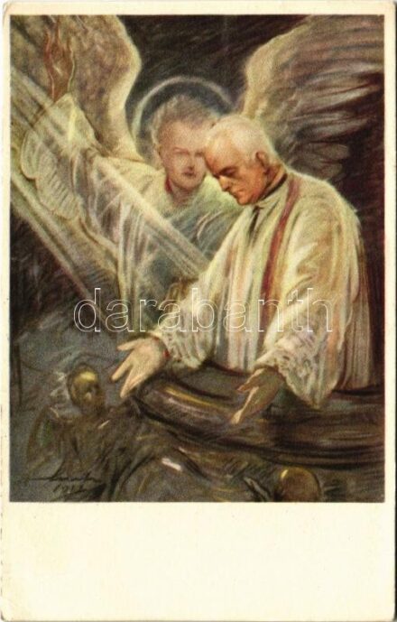 Legyen meg a Te akaratod! Prohászka Ottokár Templomépítő Bizottság kiadása / Hungarian religious art postcard s: Márton L. (EB)