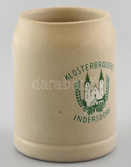 Söröskorsó. Klosterbrauerei Indersdorf felirattal. Kőedény. Jelzett. 0,5 L m: 13 cm