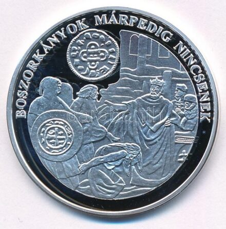 DN 'A magyar pénz krónikája - Boszorkányok márpedig nincsenek' Ag emlékérem tanúsítvánnyal (20g/0.999/38,61mm) T:PP