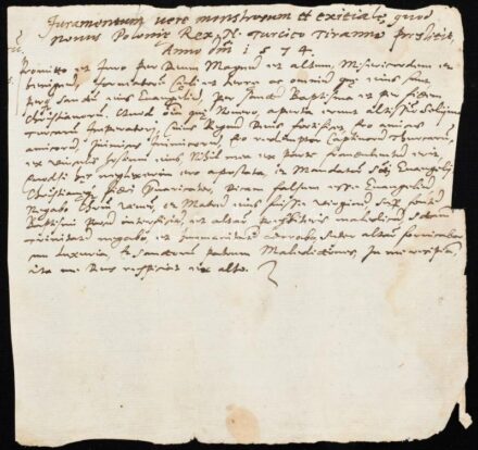 1514-es oklevél kicsit későbbi kéziratos másolata 18x17 cm