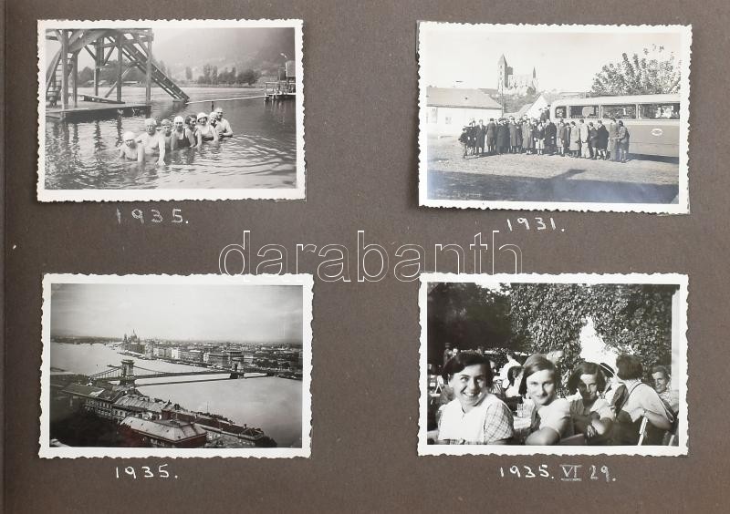 1916-1941 Családi fotóalbum, közte budapesti városképek, katonafotó, vegyes méretű fotókkal - Image 3