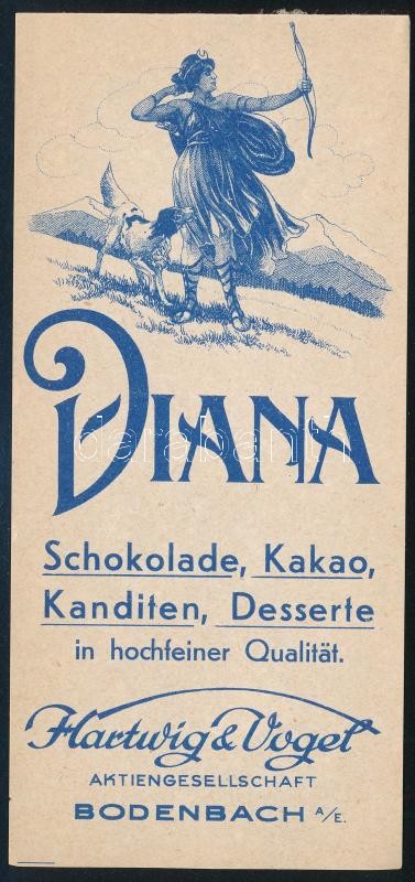 Diana csokoládé számolócédula