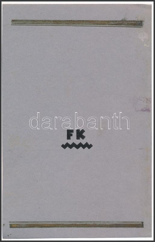 Claude Anet: Ariane art deco könyvborítóterv, 1925 körül. Tempera, papír. Jelzés nélkül, feltehetően Galambos Margit (?-?) grafikus alkotása. 20x15 (elülső borító) és 20x13 (hátsó borító). - Image 2