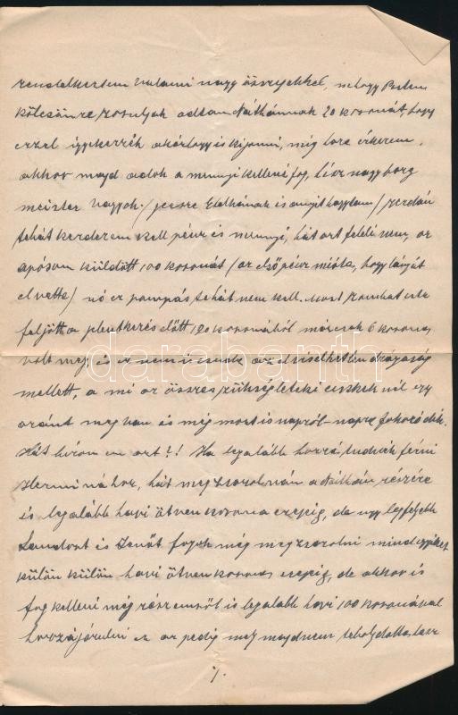 1916 Szatmár, Steuer Ábrahám rabbi, saját kezű levele fiának / Ábrahám Steuer rabbi's letter - Image 3