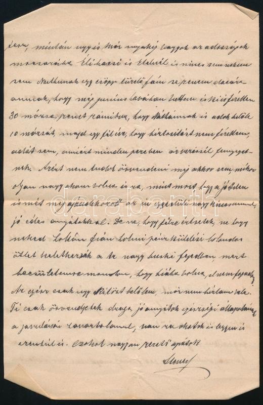 1916 Szatmár, Steuer Ábrahám rabbi, saját kezű levele fiának / Ábrahám Steuer rabbi's letter - Image 4