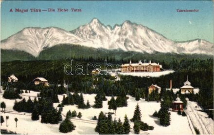 Tátralomnic, Tatranská Lomnica (Magas-Tátra, Vysoké Tatry); látkép télen / general view in winter