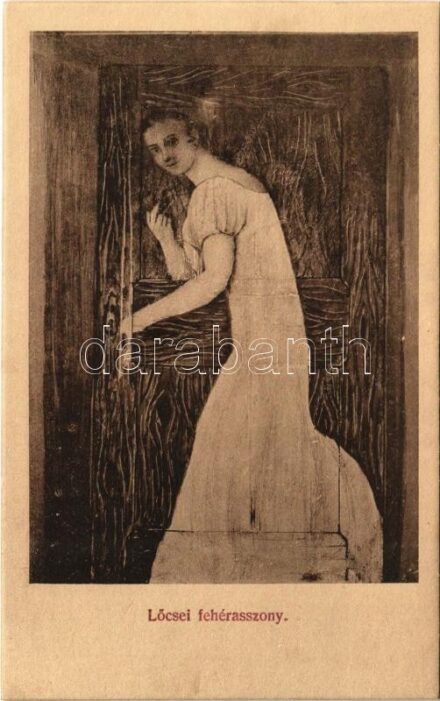 Lőcse, Levoca; Lőcsei fehérasszony. Braun Fülöp kiadása / levocská biela pani / the white lady from Lőcse