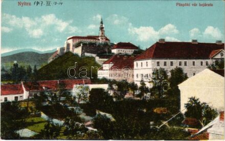 1917 Nyitra, Nitra; Püspöki vár bejárata / bishop's castle