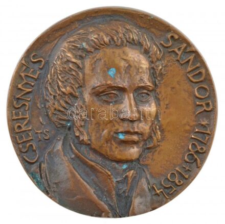 Tóth Sándor (1933-2019) 1984. 'Cseresnyés Sándor 1786-1854 / Magyar Fül-Orr-Gégeorvosok Egyesülete - A hallás előműszereiről, hallásról, ezeknek bajairól s orvoslásokról - Cseresnyés emlékérem' kétoldalas, öntött bronz
