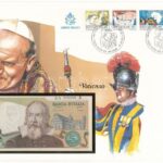 Vatikán 1983. 2000L felbélyegzett borítékban, bélyegzéssel T:I Vatican 1983. 2000 Lire in envelope with stamp and cancellation C:UNC