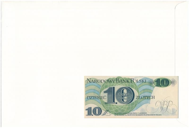 Lengyelország 1982. 10Zl felbélyegzett borítékban, bélyegzéssel T:I Poland 1982. 10 Zlotych in envelope with stamp and cancellation C:UNC - Image 2