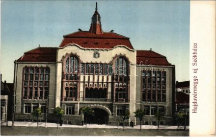 Debrecen, Hajdú vármegye új székháza, Vármegyeháza, Schweitzer üzlete. Mihály Sámuel kiadása