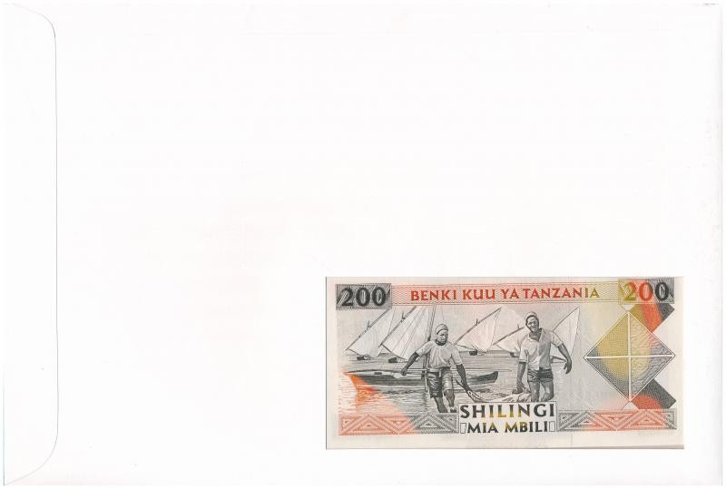 Tanzánia 1993. 200Sh felbélyegzett borítékban, bélyegzéssel T:I Tanzania 1993. 200 Shilingi in envelope with stamp and cancellation C:UNC - Image 2