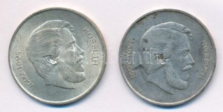 1947. 5Ft Ag 'Kossuth' (2x) T:2-,3 patina, kis karc, folt Adamo F8.1
