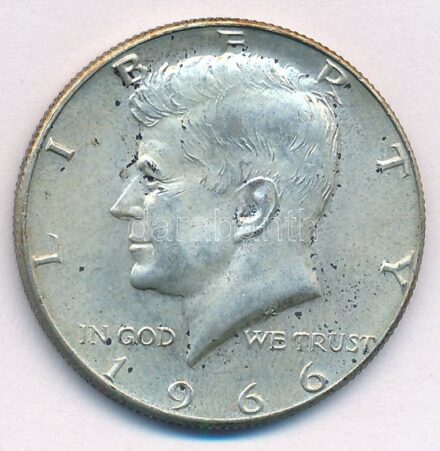 Amerikai Egyesült Államok 1966. 1/2$ Ag 'Kennedy' T:1-,2 kis patina USA 1966. 1/2 Dollar Ag 'Kennedy' C:AU,XF small patina Krause KM#202a