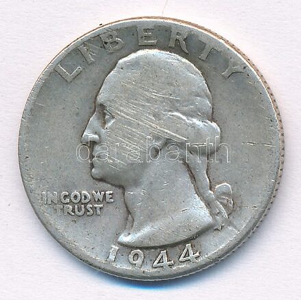 Amerikai Egyesült Államok 1944. 25c Ag T:2- USA 1944. 25 Cents Ag C:VF Krause KM#164