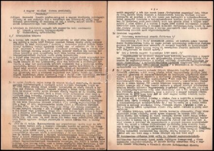 cca 1930 A magyar királyi korona problémái. Vázlat 6p. gépelt kézirat