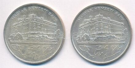 1993. 200Ft Ag 'MNB' (2x) T:1-,2 patina Adamo F13