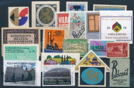 1919-2022. 20 klf modern magyar levélzáró, köztük ívszéli is